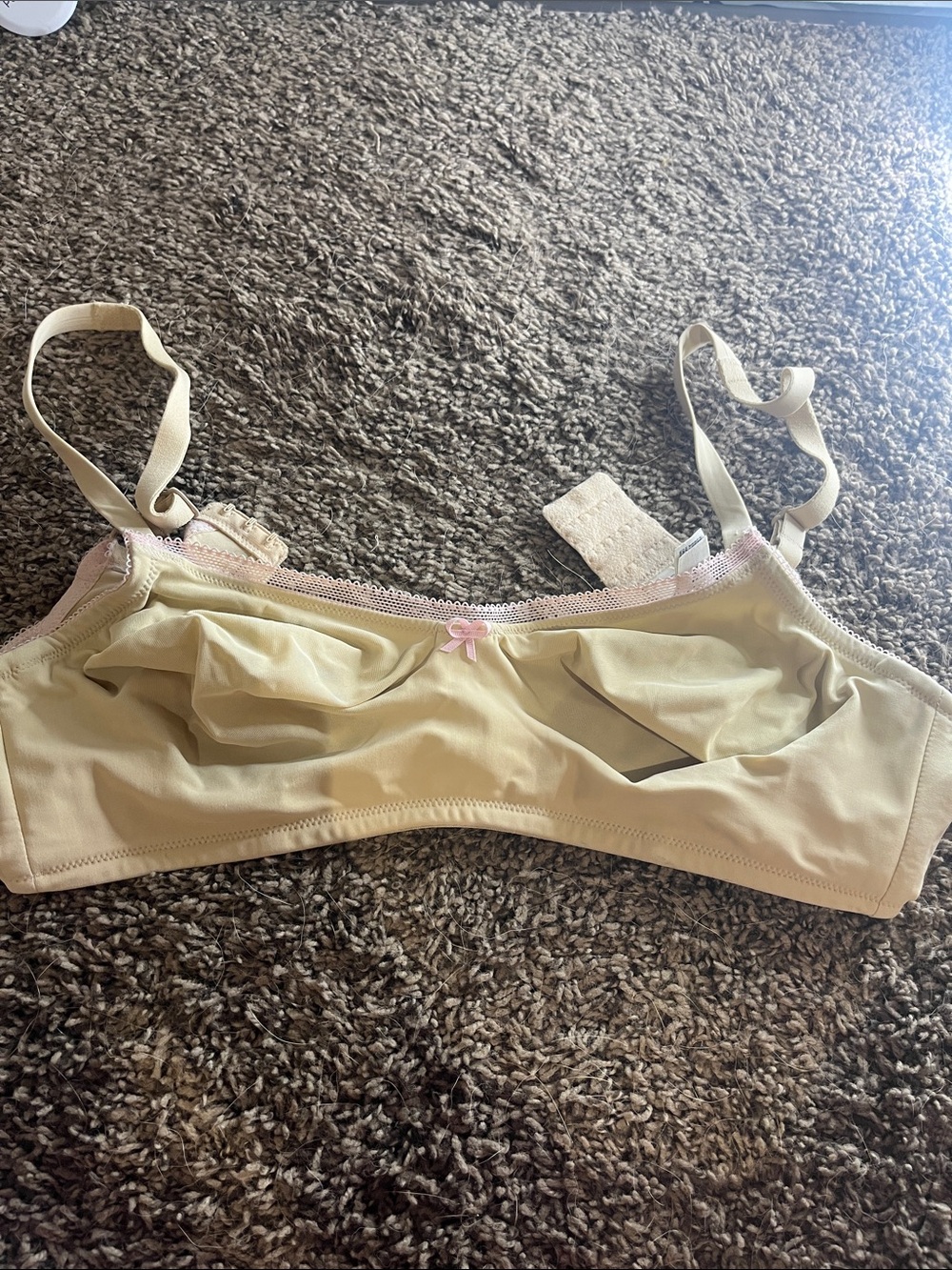 GAP Beige Wireless Nursing Bra with Pink Trim